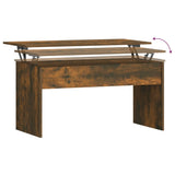Coffee Table Smoked Oak 102x50.5x52.5 cm Engineered Wood - Rear View