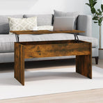 Coffee Table Smoked Oak 102x50.5x52.5 cm Engineered Wood