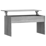 Coffee Table Grey Sonoma 102x50.5x52.5 cm Engineered Wood - Front View