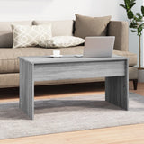 Coffee Table Grey Sonoma 102x50.5x52.5 cm Engineered Wood - Low Angle