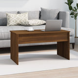 Coffee Table Brown Oak 102x50.5x52.5 cm Engineered Wood - Low Angle