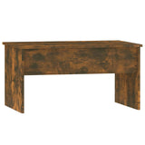 Coffee Table Smoked Oak 80x50.5x41.5 cm Engineered Wood - Side View