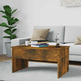 Coffee Table Smoked Oak 80x50.5x41.5 cm Engineered Wood - Low Angle