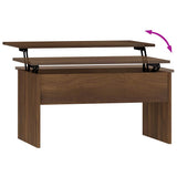 Coffee Table Brown Oak 80x50.5x41.5 cm Engineered Wood