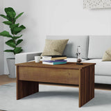 Coffee Table Brown Oak 80x50.5x41.5 cm Engineered Wood - Low Angle