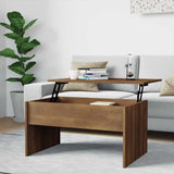 Coffee Table Brown Oak 80x50.5x41.5 cm Engineered Wood