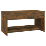 Coffee Table Smoked Oak 102x50x52.5 cm Engineered Wood - 45-Degree Angle