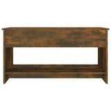 Coffee Table Smoked Oak 102x50x52.5 cm Engineered Wood