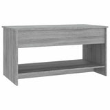 Coffee Table Grey Sonoma 102x50x52.5 cm Engineered Wood - 45-Degree Angle