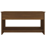 Coffee Table Brown Oak 102x50x52.5 cm Engineered Wood