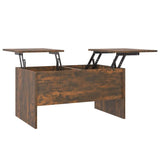 Coffee Table Smoked Oak 80x50x42.5 cm Engineered Wood - Front View
