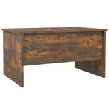 Coffee Table Smoked Oak 80x50x42.5 cm Engineered Wood - 45-Degree Angle