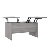 Coffee Table Grey Sonoma 80x50x42.5 cm Engineered Wood - Front View