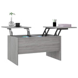 Coffee Table Grey Sonoma 80x50x42.5 cm Engineered Wood - Top-Down View