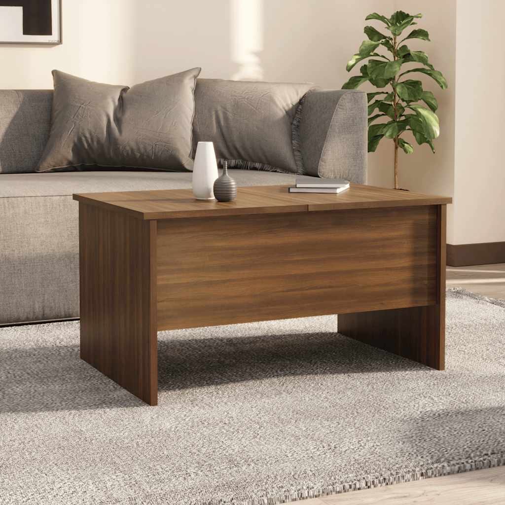 Coffee Table Brown Oak 80x50x42.5 cm Engineered Wood