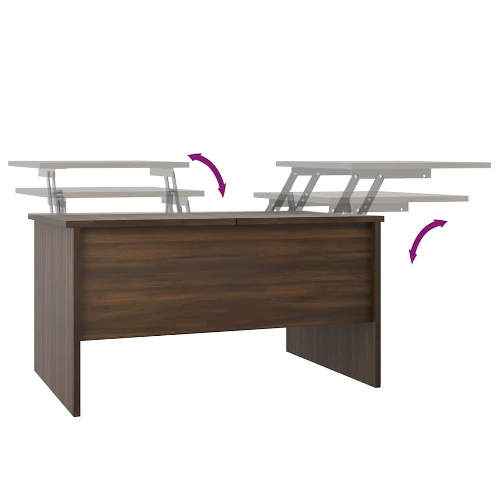 Coffee Table Brown Oak 80x50x42.5 cm Engineered Wood