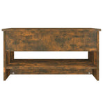 Coffee Table Smoked Oak 80x50x40 cm Engineered Wood