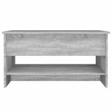 Coffee Table Grey Sonoma 80x50x40 cm Engineered Wood - 45-Degree Angle