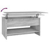 Coffee Table Grey Sonoma 80x50x40 cm Engineered Wood - Low Angle