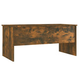 Coffee Table Smoked Oak 102x50.5x46.5 cm Engineered Wood - 45-Degree Angle