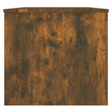 Coffee Table Smoked Oak 102x50.5x46.5 cm Engineered Wood - Close-Up Angle