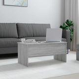 Coffee Table Grey Sonoma 102x50.5x46.5 cm Engineered Wood - Side View