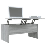 Coffee Table Grey Sonoma 102x50.5x46.5 cm Engineered Wood - Top-Down View