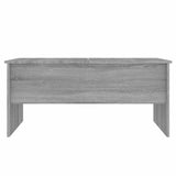 Coffee Table Grey Sonoma 102x50.5x46.5 cm Engineered Wood - Rear View