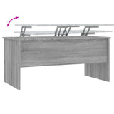 Coffee Table Grey Sonoma 102x50.5x46.5 cm Engineered Wood - Low Angle