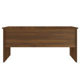 Coffee Table Brown Oak 102x50.5x46.5 cm Engineered Wood - Rear View