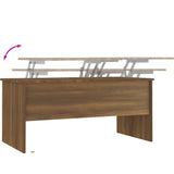 Coffee Table Brown Oak 102x50.5x46.5 cm Engineered Wood - Low Angle