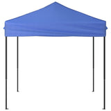Folding Party Tent Blue 2x2 m - Side View