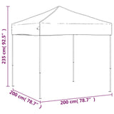 Folding Party Tent Blue 2x2 m - Low Angle