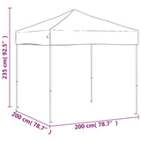 Folding Party Tent Cream 2x2 m - Low Angle
