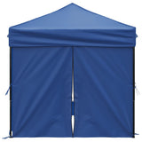 Folding Party Tent with Sidewalls Blue 2x2 m - Top-Down View