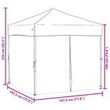 Folding Party Tent with Sidewalls Blue 2x2 m