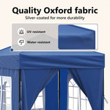 Folding Party Tent with Sidewalls Blue 2x2 m - Extra Image