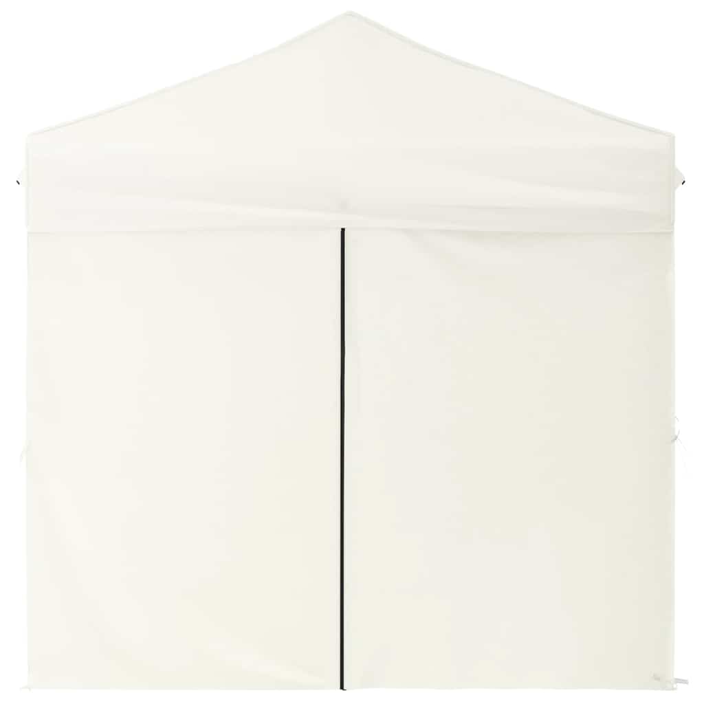 Folding Party Tent with Sidewalls Cream 2x2 m
