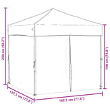 Folding Party Tent with Sidewalls Cream 2x2 m - Extra Image