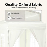 Folding Party Tent with Sidewalls Cream 2x2 m
