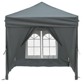 Folding Party Tent with Sidewalls Anthracite 2x2 m - Side View