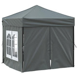 Folding Party Tent with Sidewalls Anthracite 2x2 m - Top-Down View