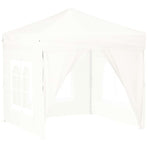 Folding Party Tent with Sidewalls White 2x2 m