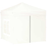 Folding Party Tent with Sidewalls White 2x2 m
