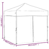 Folding Party Tent with Sidewalls White 2x2 m - Extra Image