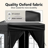 Folding Party Tent with Sidewalls Black 2x2 m - Extra Image