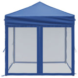 Folding Party Tent with Sidewalls Blue 2x2 m - Top-Down View