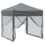 Folding Party Tent with Sidewalls Anthracite 2x2 m - Side View