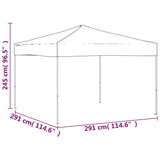 Folding Party Tent Cream 3x3 m - Low Angle