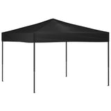 Folding Party Tent Black 3x3 m - Front View